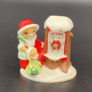 Forest Friends Shopping For Treats Figurine 2.25" Christmas Mantle Shelf Decor